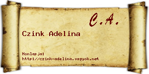 Czink Adelina névjegykártya